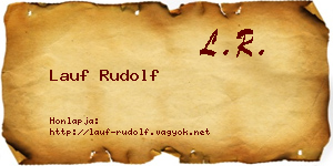 Lauf Rudolf névjegykártya